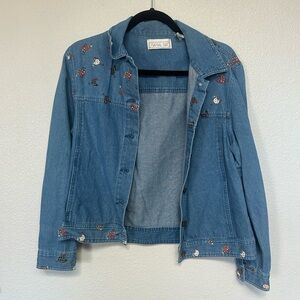 Vintage Mandal Bay Denim Jacket m Chicken cottagecore rustic farmhouse pockets